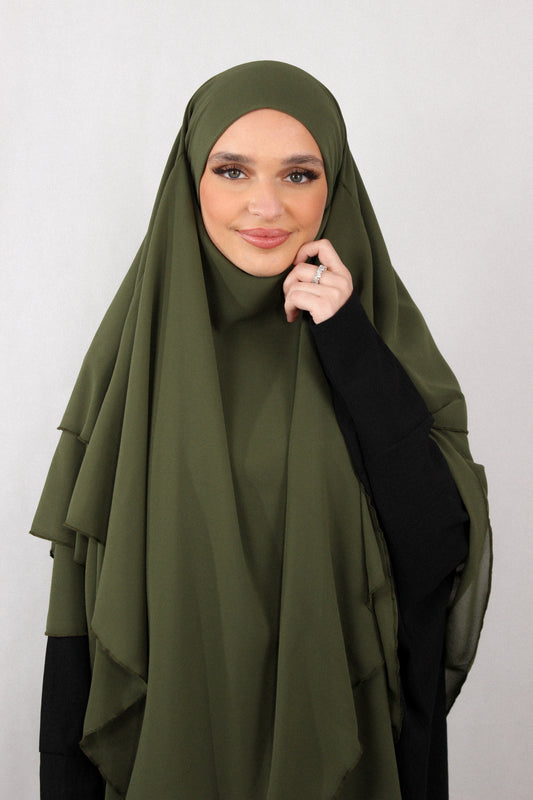 3 LAGIGER CHIFFON KHIMAR